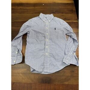Polo Ralph Lauren blue check button-down oxford shirt Natural Stretch Small (8)